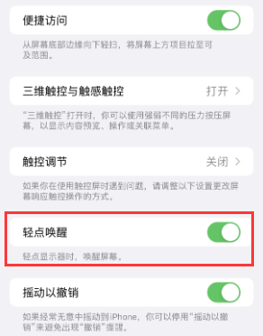 怀仁苹果授权维修站分享iPhone轻点无法唤醒怎么办