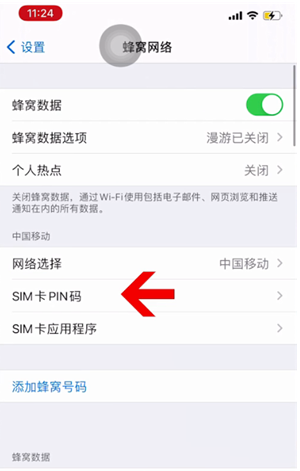 怀仁苹果14维修网分享如何给iPhone14的SIM卡设置密码 