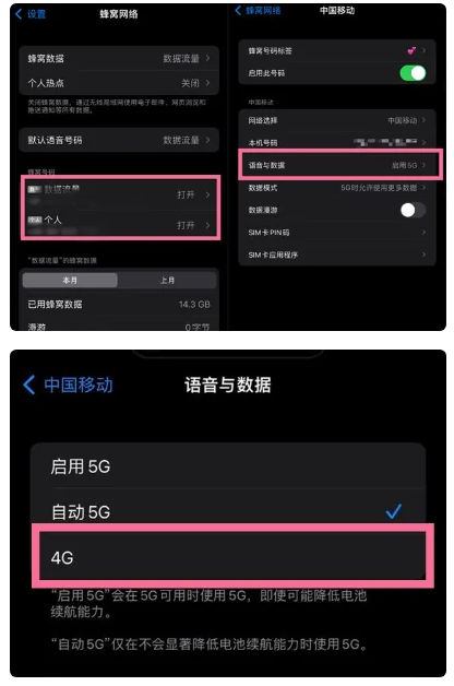 怀仁苹果手机维修分享iPhone14如何切换4G/5G? iPhone14 5G网络切换方法 